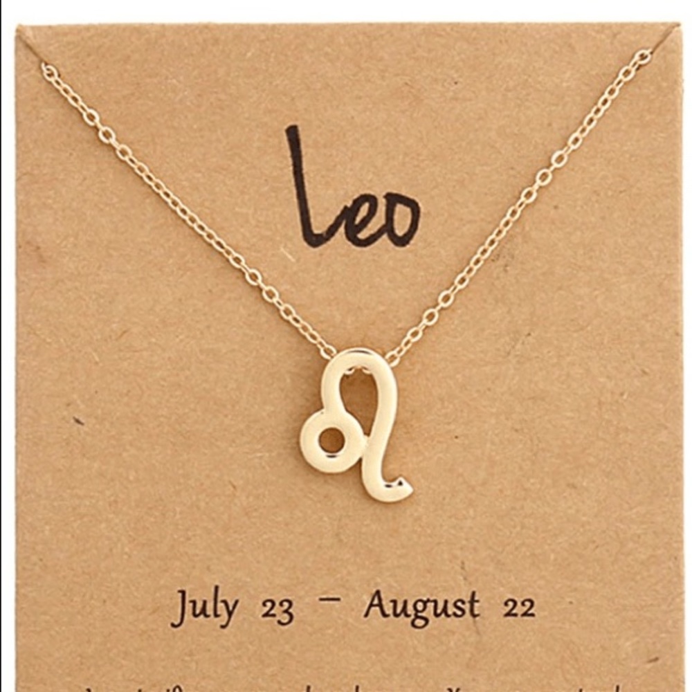 LEO Zodiac Necklace, GOLD